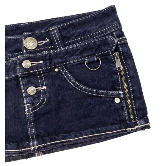 Maison Gilfy Double Waistband Low Rise Miniskirt