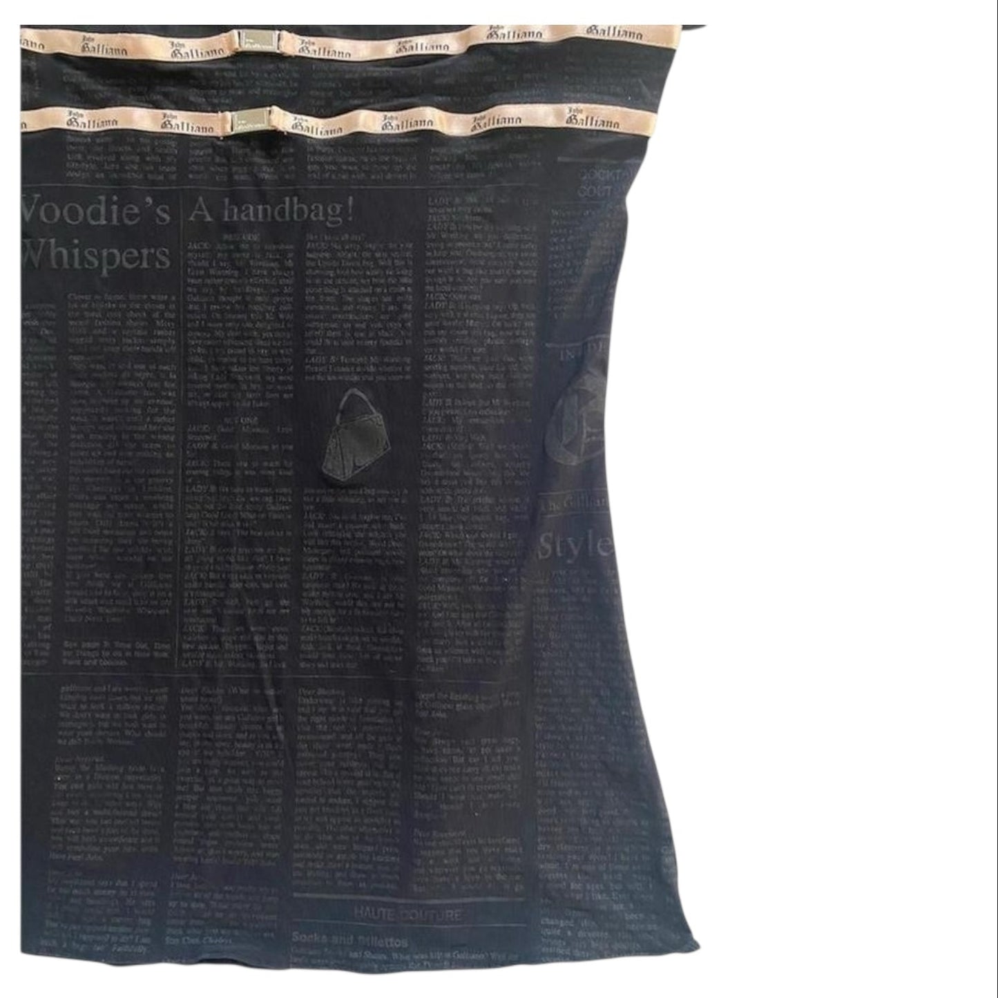 John Galliano Sheer Gazette Newspaper Top