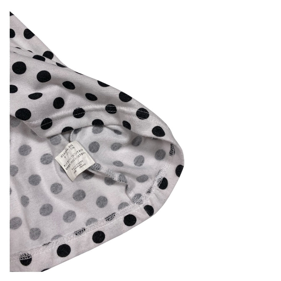 Jessy Logan Polka Dot Puff Sleeve Babydoll Top