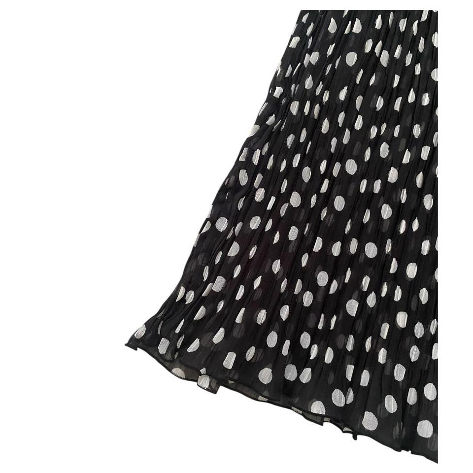 Lest Rose Sheer Polka Dot Pleated Milkmaid Top