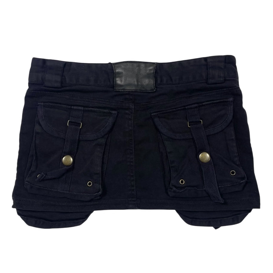 Egoist Grommet Cargo Low Rise Miniskirt