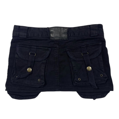 Egoist Grommet Cargo Low Rise Miniskirt