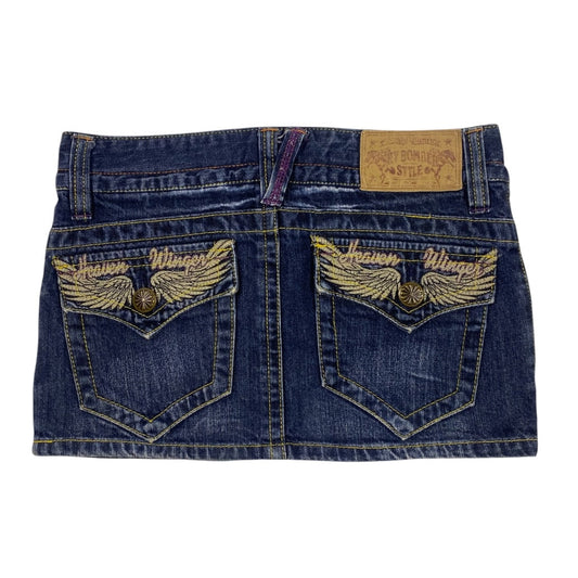 Sky Bomber Angel Wing Low Rise Micro Miniskirt