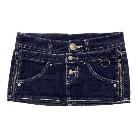 Maison Gilfy Double Waistband Low Rise Miniskirt