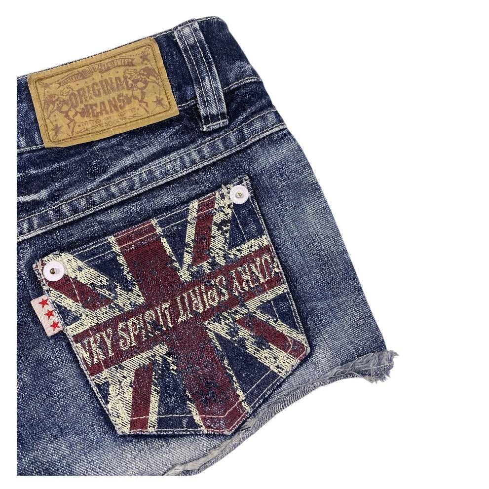 Original Jeans Union Jack Low Rise Denim Shorts