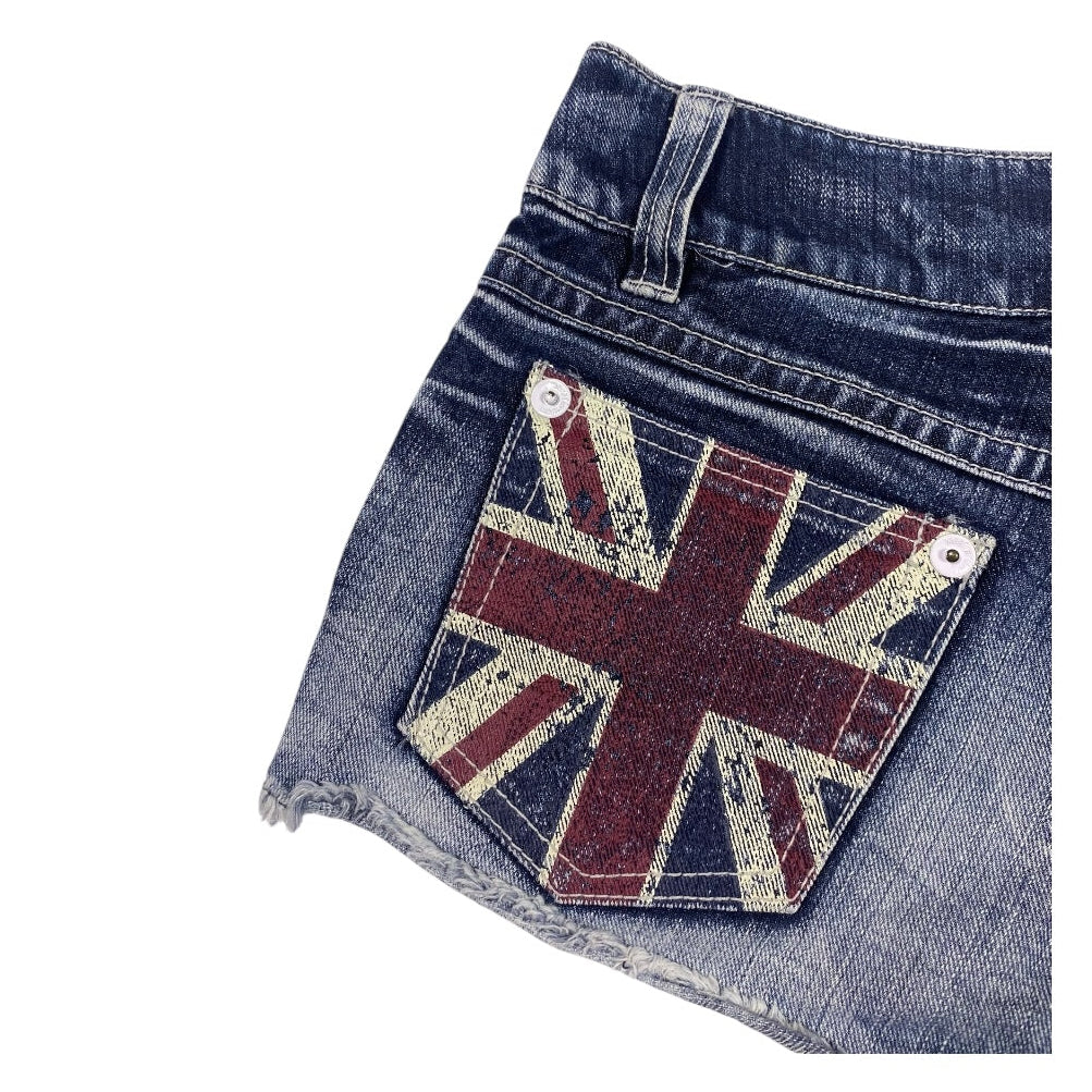 Original Jeans Union Jack Low Rise Denim Shorts