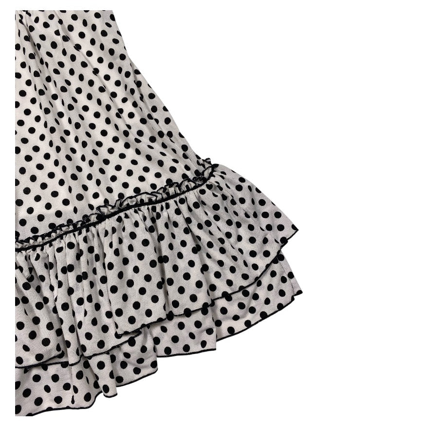 Cecil Mcbee Polka Dot Ruffle Midi Dress