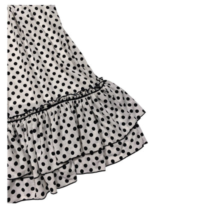Cecil Mcbee Polka Dot Ruffle Midi Dress