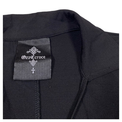 Ozz Croce Dragon Graphic Collared Short Sleeve Top