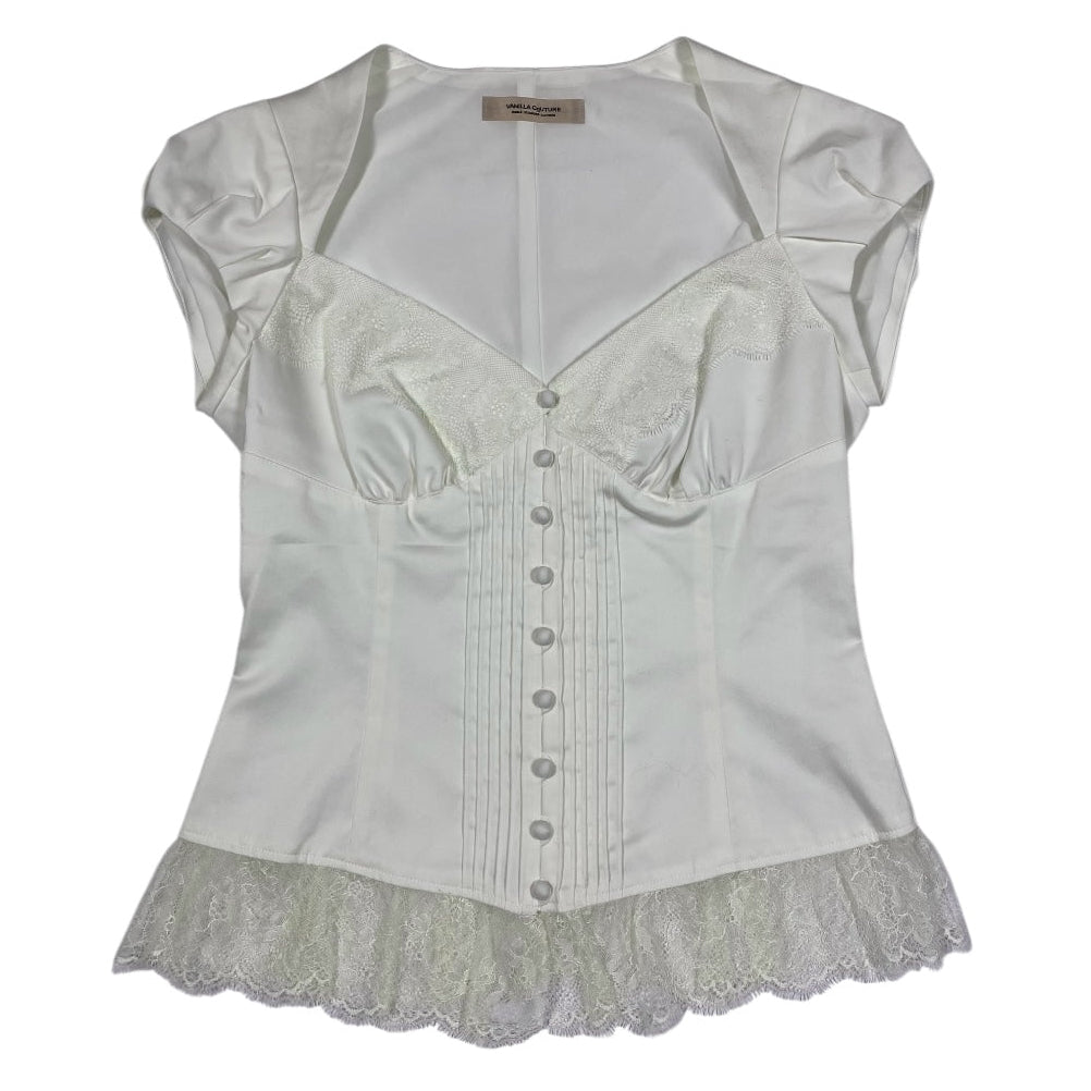 Double Standard Lace Bustier Milkmaid Top