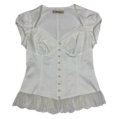 Double Standard Lace Bustier Milkmaid Top