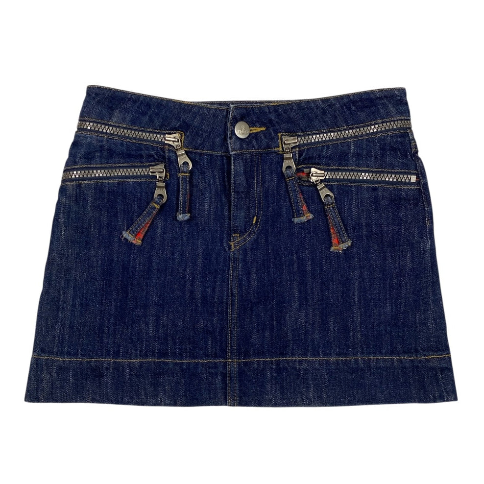 Vivienne Westwood Red Label Zipper Detail Mid Rise Denim Miniskirt