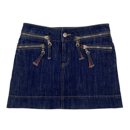 Vivienne Westwood Red Label Zipper Detail Mid Rise Denim Miniskirt
