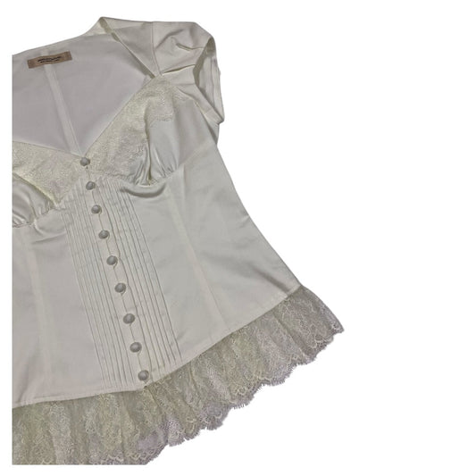 Double Standard Lace Bustier Milkmaid Top