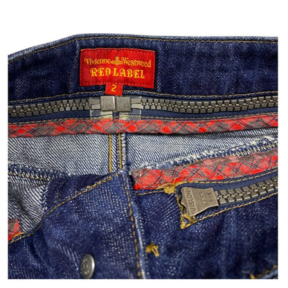 Vivienne Westwood Red Label Zipper Detail Mid Rise Denim Miniskirt