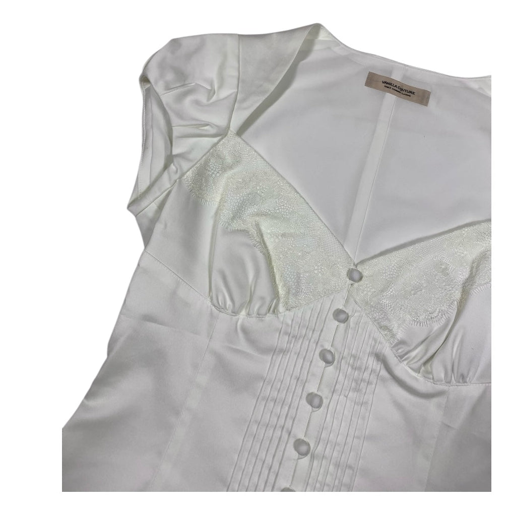 Double Standard Lace Bustier Milkmaid Top