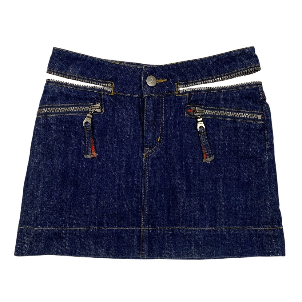 Vivienne Westwood Red Label Zipper Detail Mid Rise Denim Miniskirt