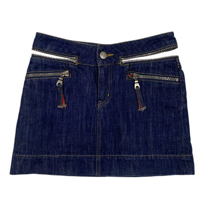Vivienne Westwood Red Label Zipper Detail Mid Rise Denim Miniskirt