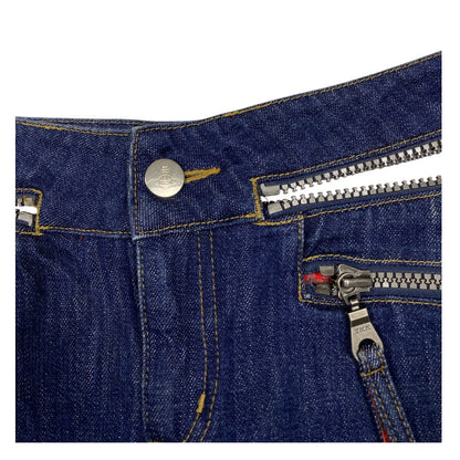 Vivienne Westwood Red Label Zipper Detail Mid Rise Denim Miniskirt