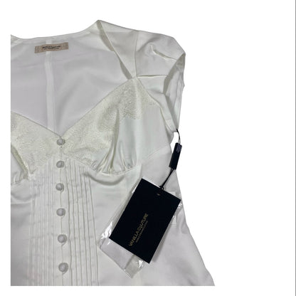 Double Standard Lace Bustier Milkmaid Top