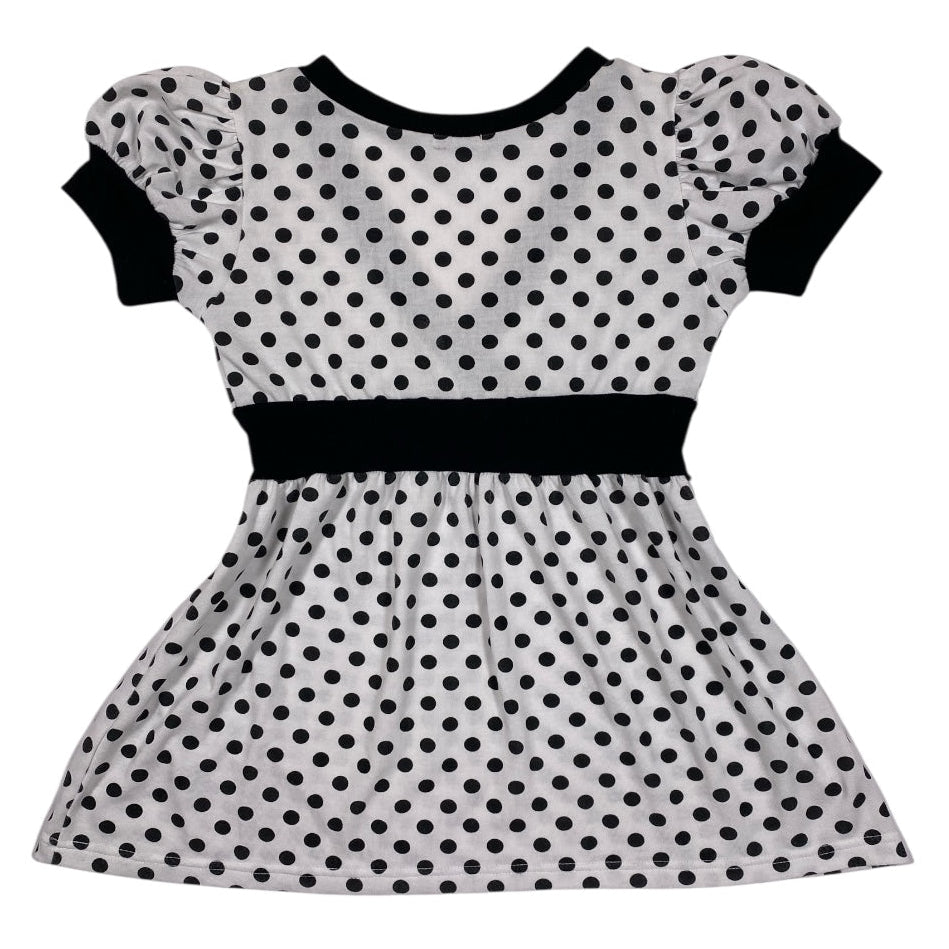 Jessy Logan Polka Dot Puff Sleeve Babydoll Top