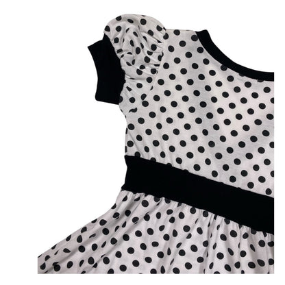 Jessy Logan Polka Dot Puff Sleeve Babydoll Top