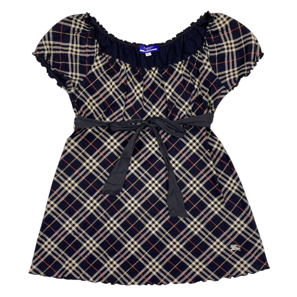 Burberry Blue Label Nova Check Milkmaid Top