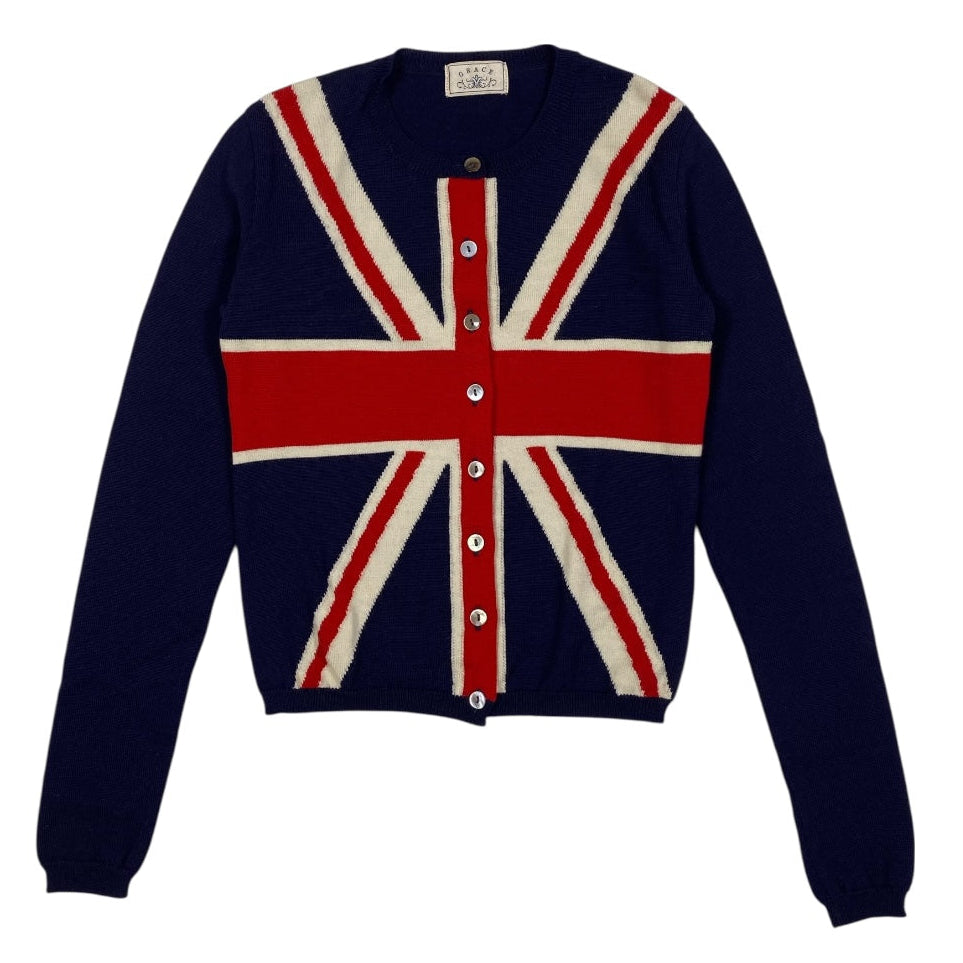 Grace Union Jack Wool Cardigan Sweater